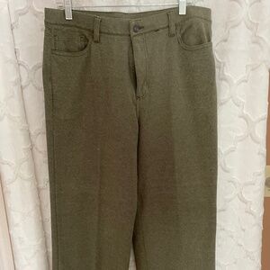 Lands' End - Olive Green/Black Tweed Knit Pants - Large